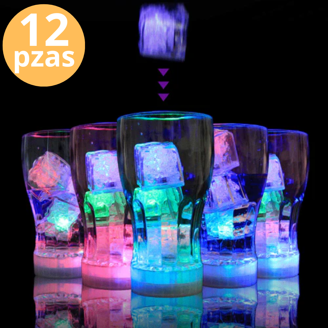 Hielo con luz led 12pzas