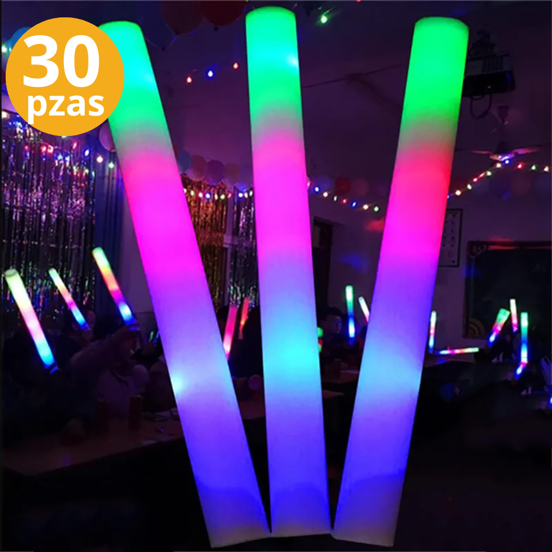 Barra aplaudidor de espuma con luz led 30 piezas