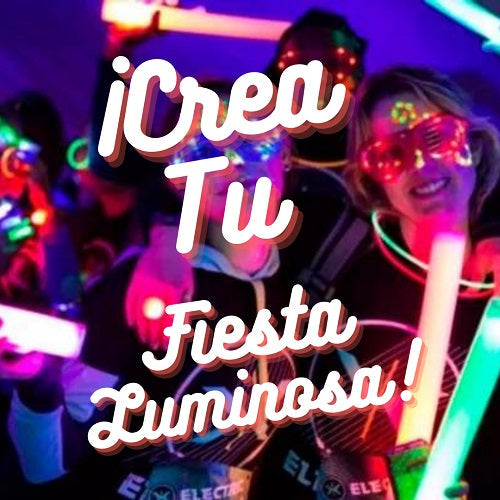 Paquete Fiesta Luminosa Foco Led Giratorio Lentes Led Pulseras Neon 44 pzs