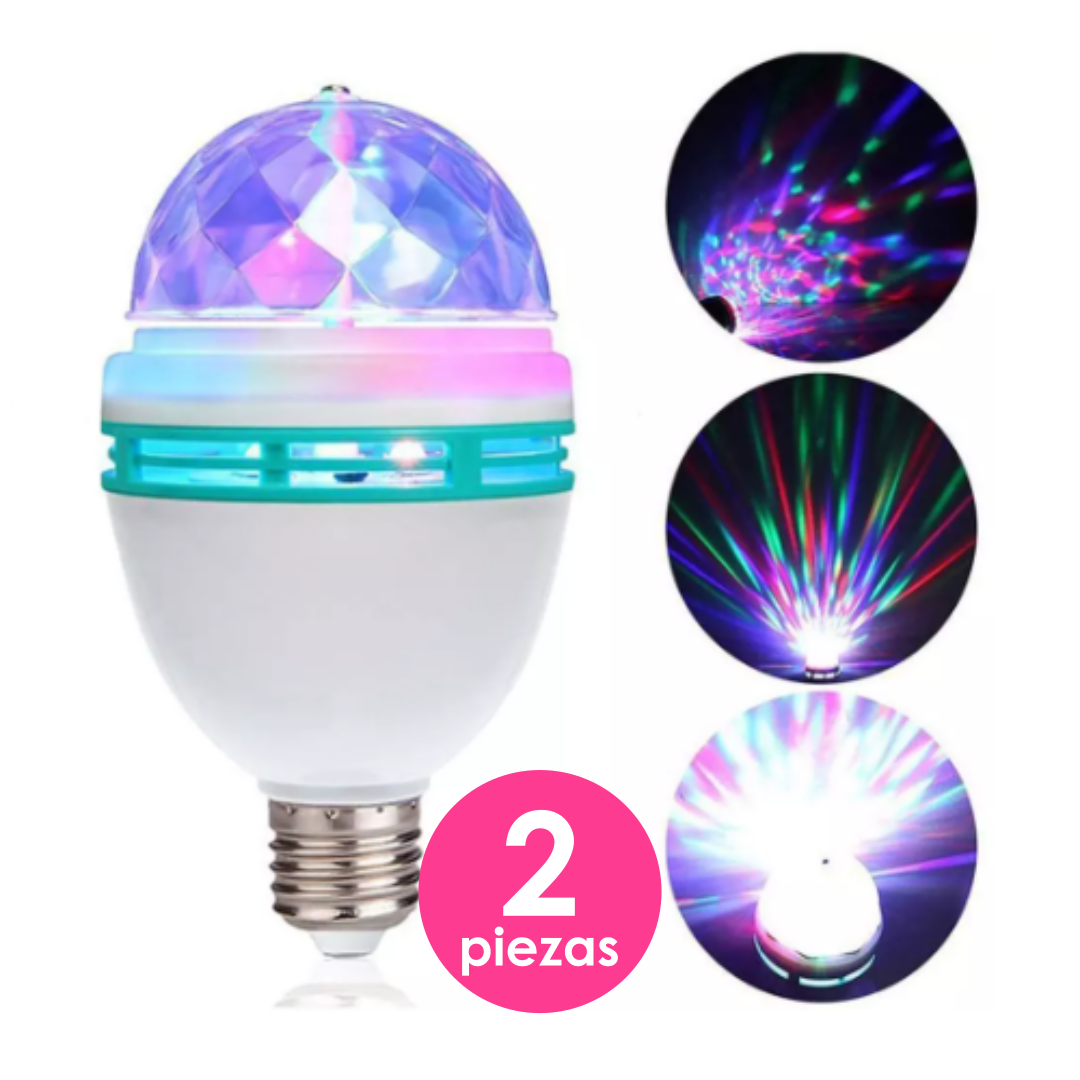 Paquete Fiesta Luminosa Foco Led Giratorio Lentes Led Pulseras Neon 44 pzs