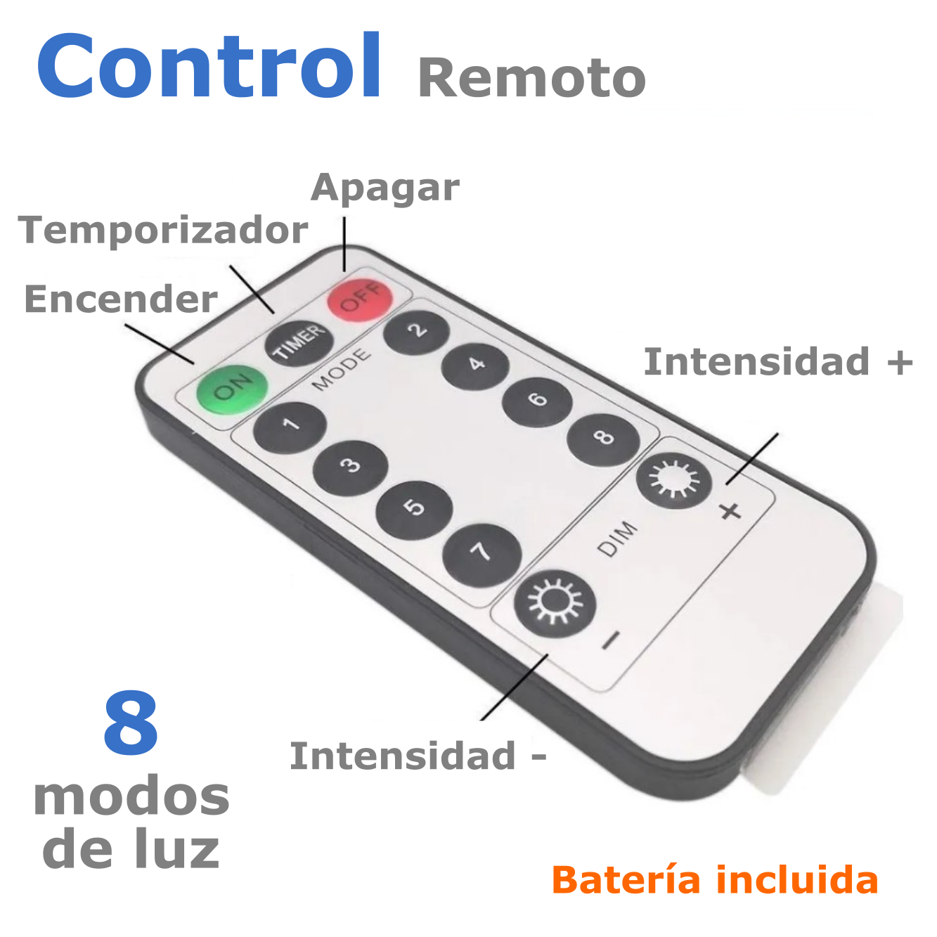 Series de Luces led de alambre Cortina 3x3mts multicolor con control remoto