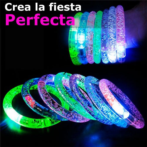 Pulseras con luces led 12pzas