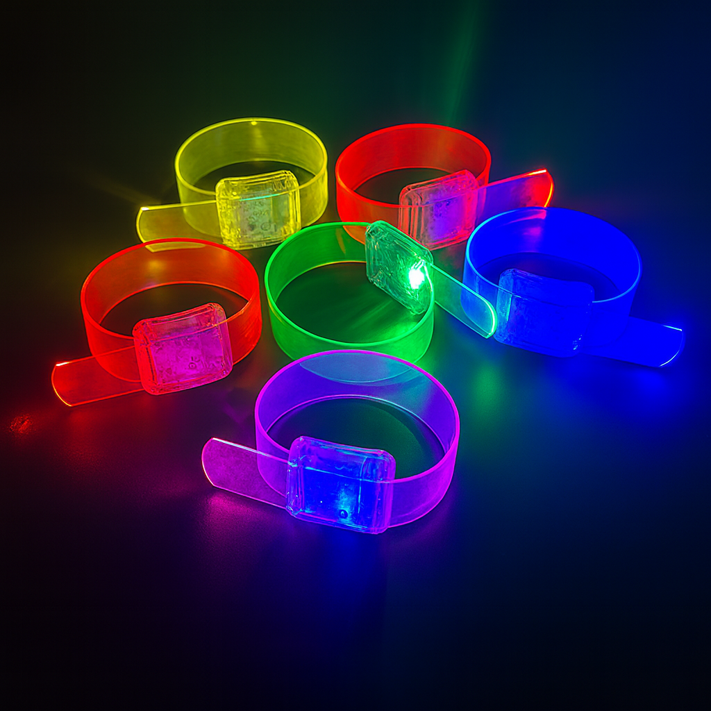Pulseras Led Audiorítmicas Ajustables 30pzas | Para Conciertos Festivales Boda Fiesta Xv Años Graduaciones Batucada