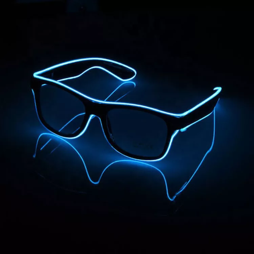 Lentes con luces Led Neón Recargables| Concierto Festival Graduación Xv Años