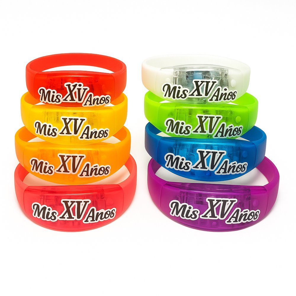 Pulseras Led Audiorítmicas Personalizadas 30pzas